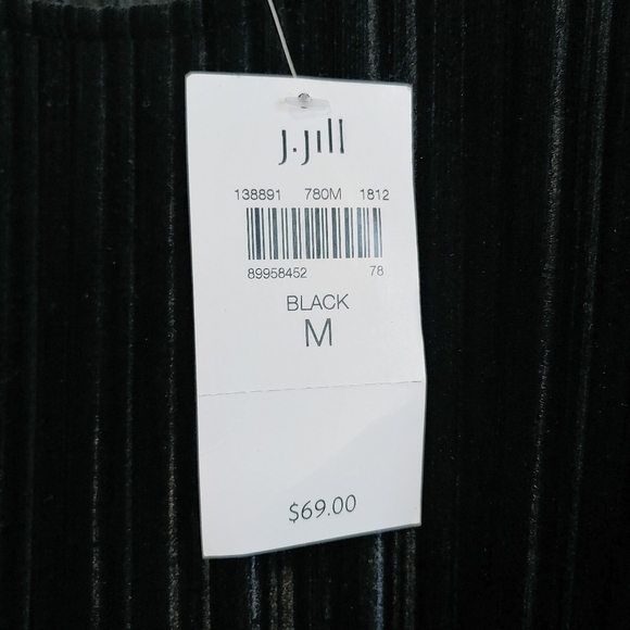 J. Jill Black Long Sleeve Blouse NWT - Picture 5 of 9